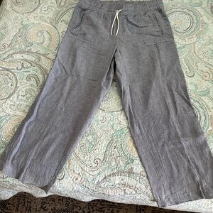 Athleta Cabo Linen Wide Leg Pants SZ 18